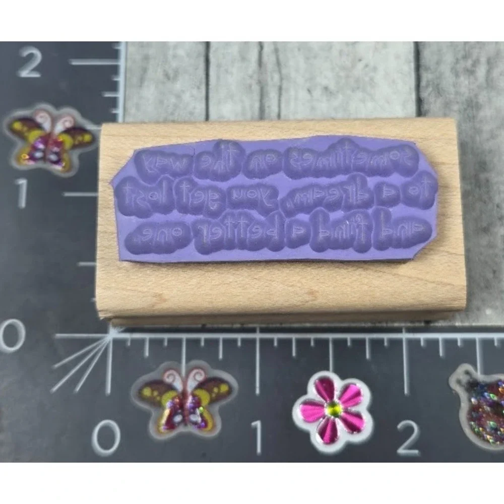 Stampin' Up! Sometimes Way To Dream Get Lost Find BetterRubber Stamp Wood #L82